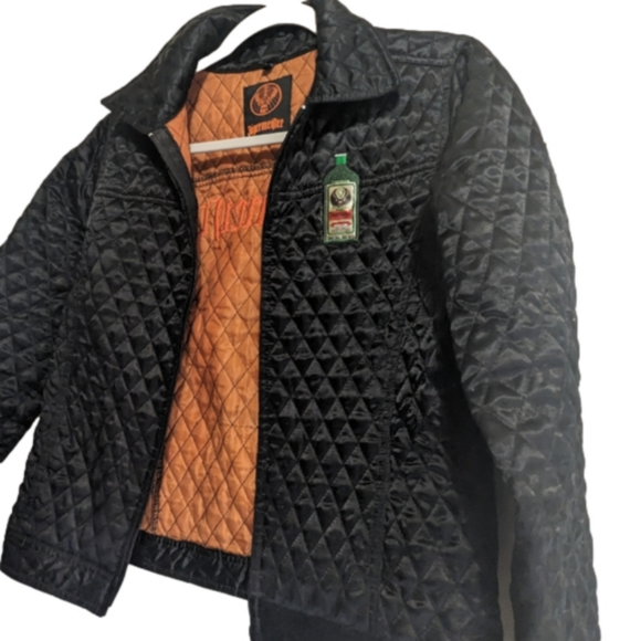 Jagermeister Jackets & Blazers - Vintage Jägermeister Jacket - Orange and Black- Quilted- Small UNISEX